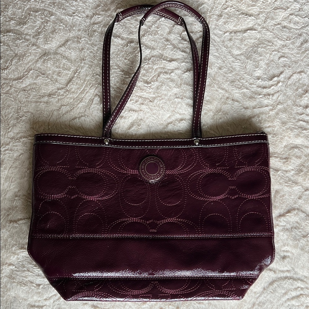 Authentic leather coach bag